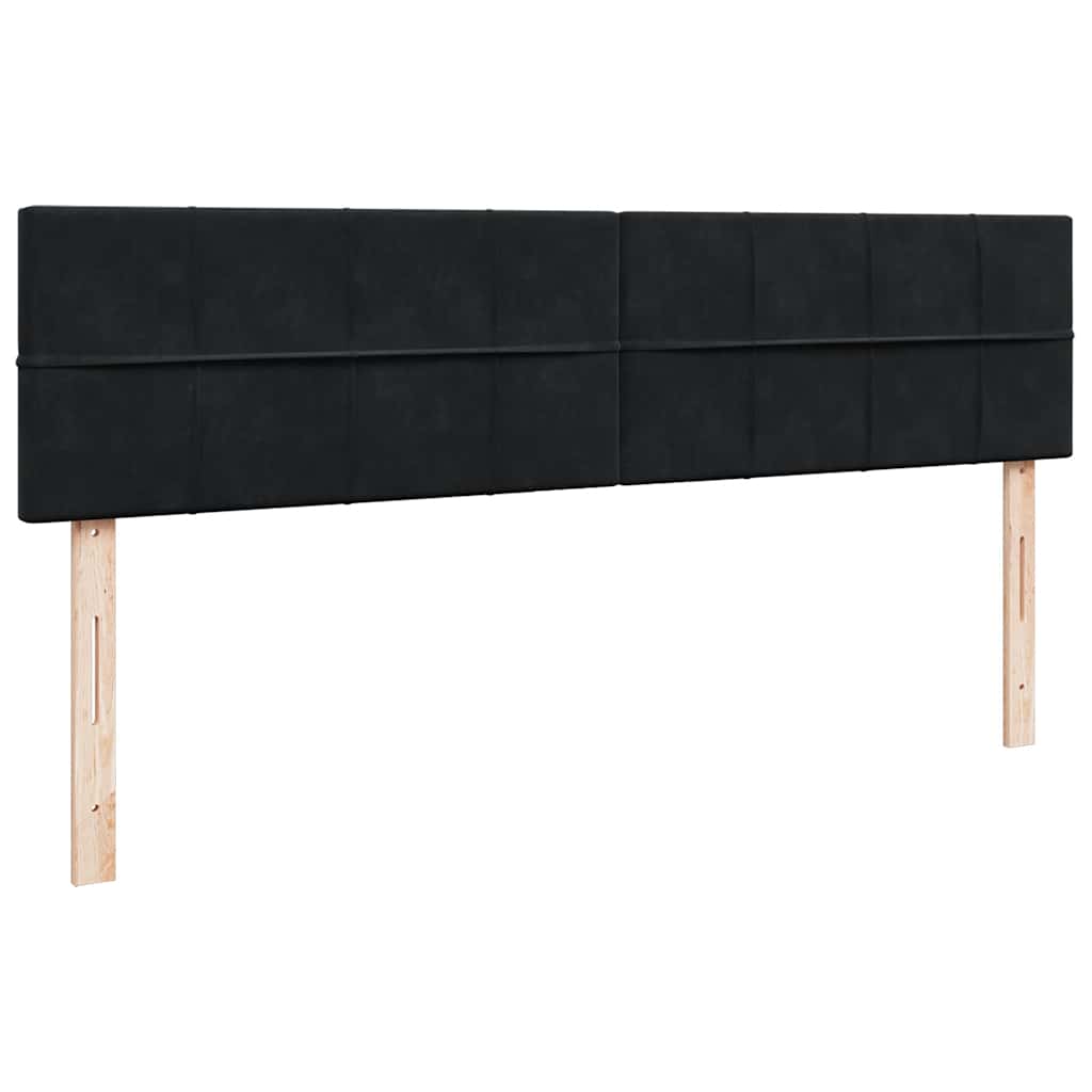 Cadre de lit ottoman avec matelas noir 200x200cm velours - XIOS