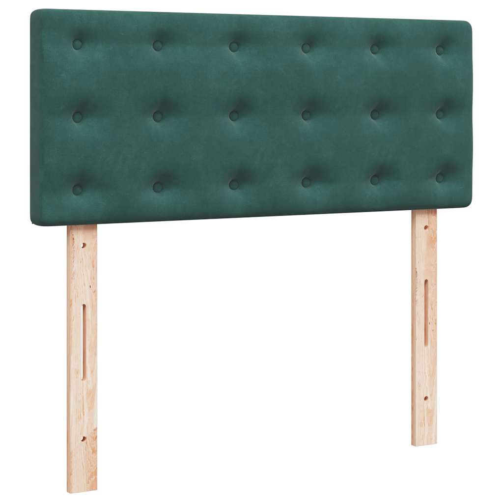 Cadre de lit ottoman avec matelas vert foncé 120x200 cm velours - XIOS