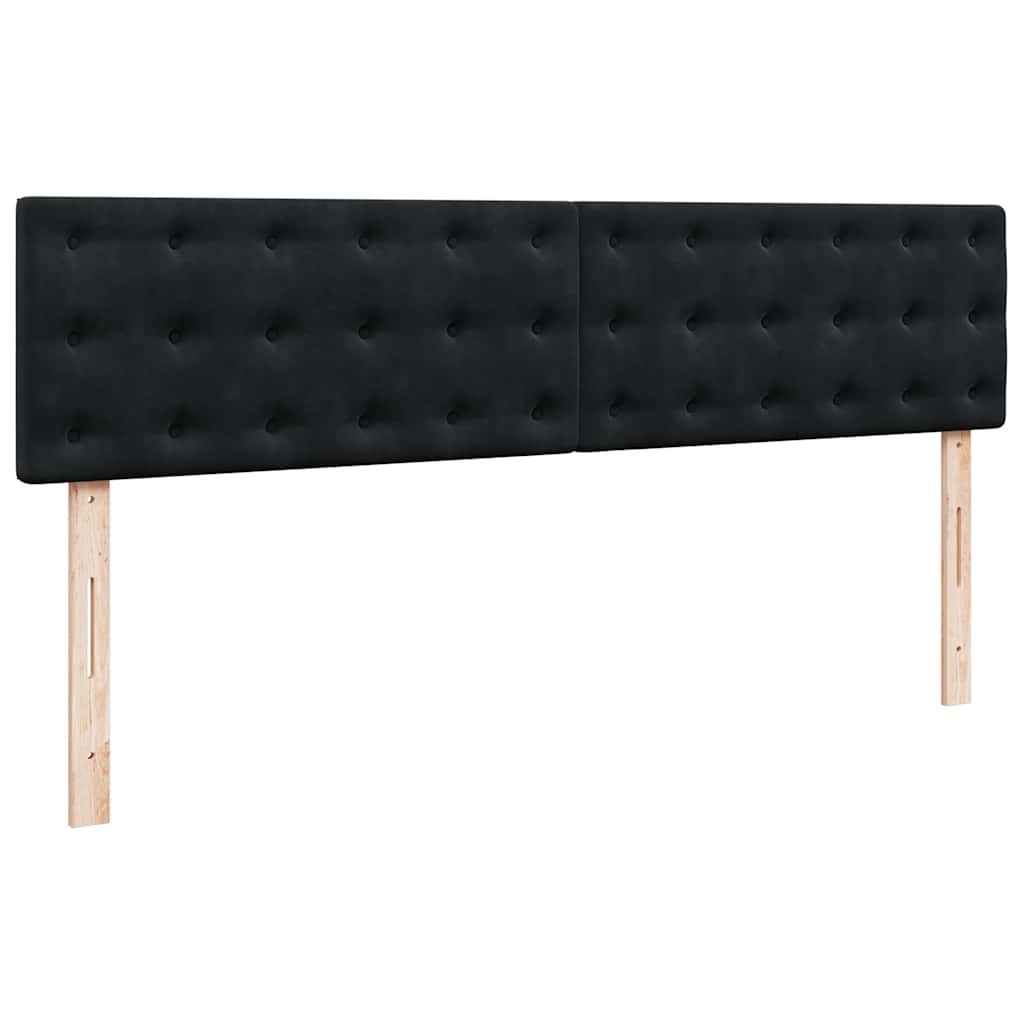 Cadre de lit ottoman avec matelas noir 180x200 cm velours - XIOS