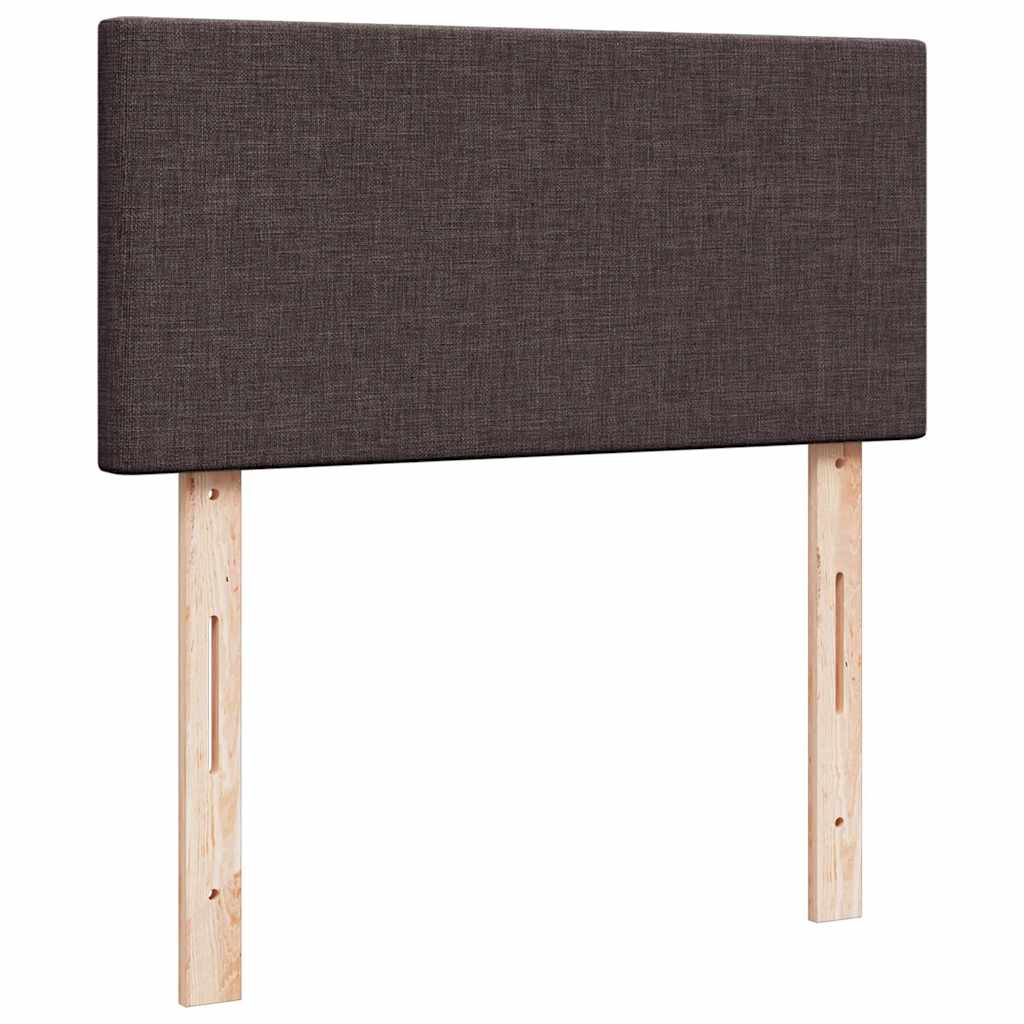 Cadre de lit ottoman avec matelas marron foncé 160x200 cm tissu - XIOS