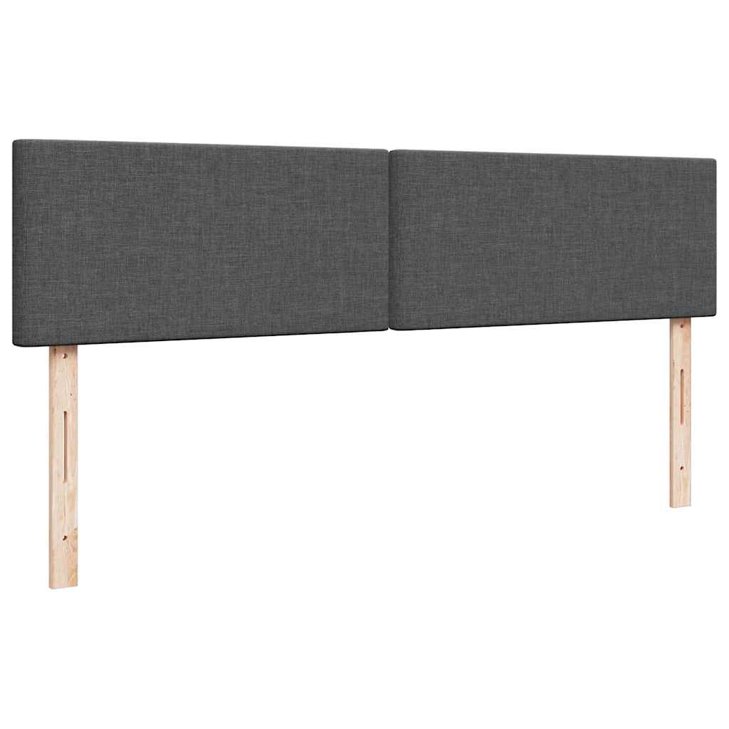 Cadre de lit ottoman avec matelas gris foncé 180x200cm tissu - XIOS