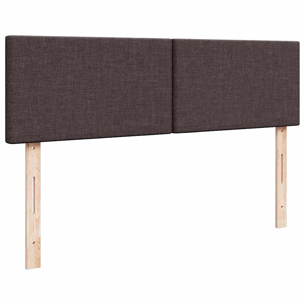 Cadre de lit ottoman avec matelas marron foncé 180x200 cm tissu - XIOS