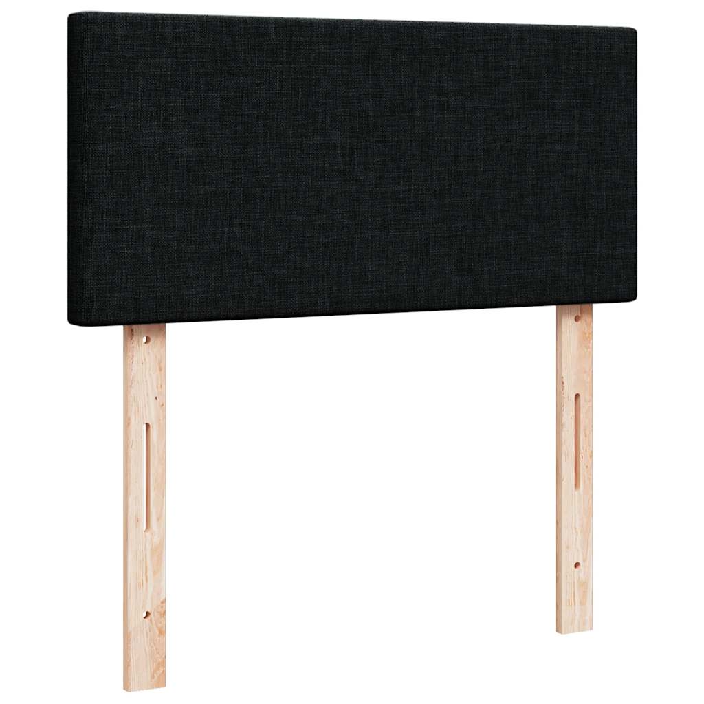 Cadre de lit ottoman avec matelas noir 200x200cm tissu - XIOS