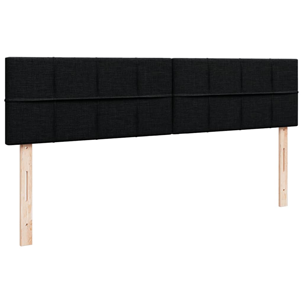 Cadre de lit ottoman avec matelas noir 180x200cm tissu - XIOS