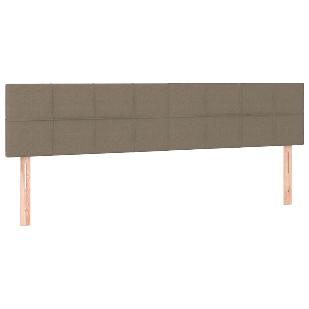 Cadre de lit ottoman avec matelas taupe 180x200 cm tissu - XIOS