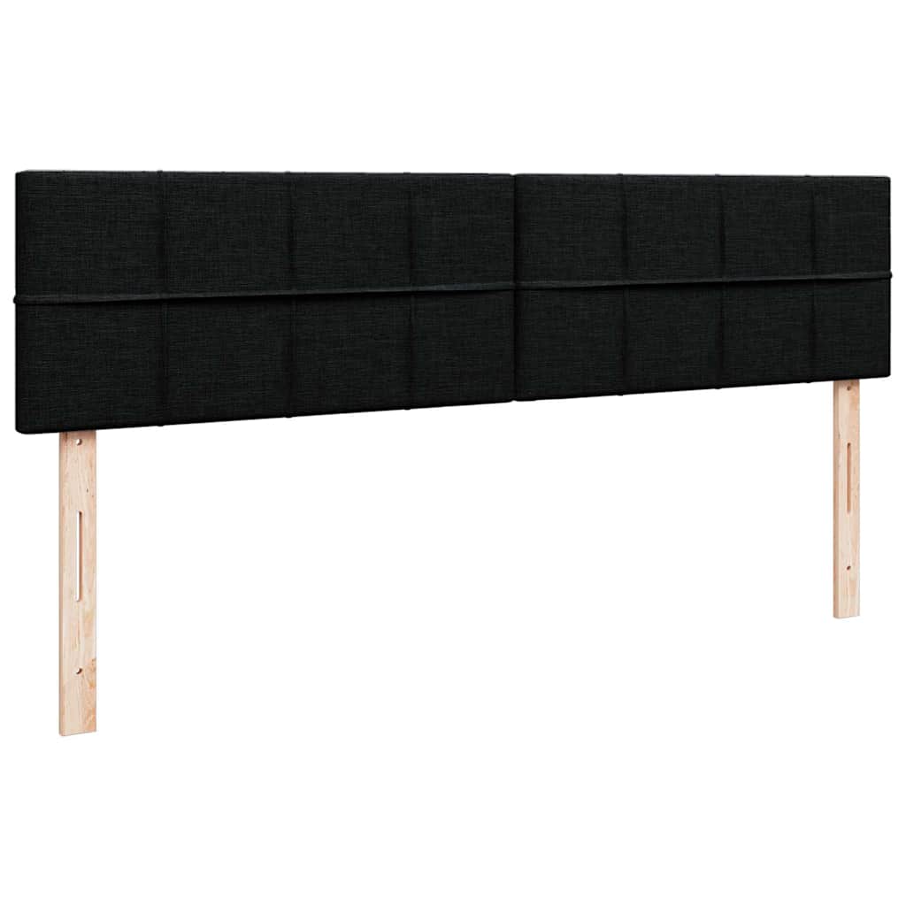 Cadre de lit ottoman avec matelas noir 200x200cm tissu - XIOS