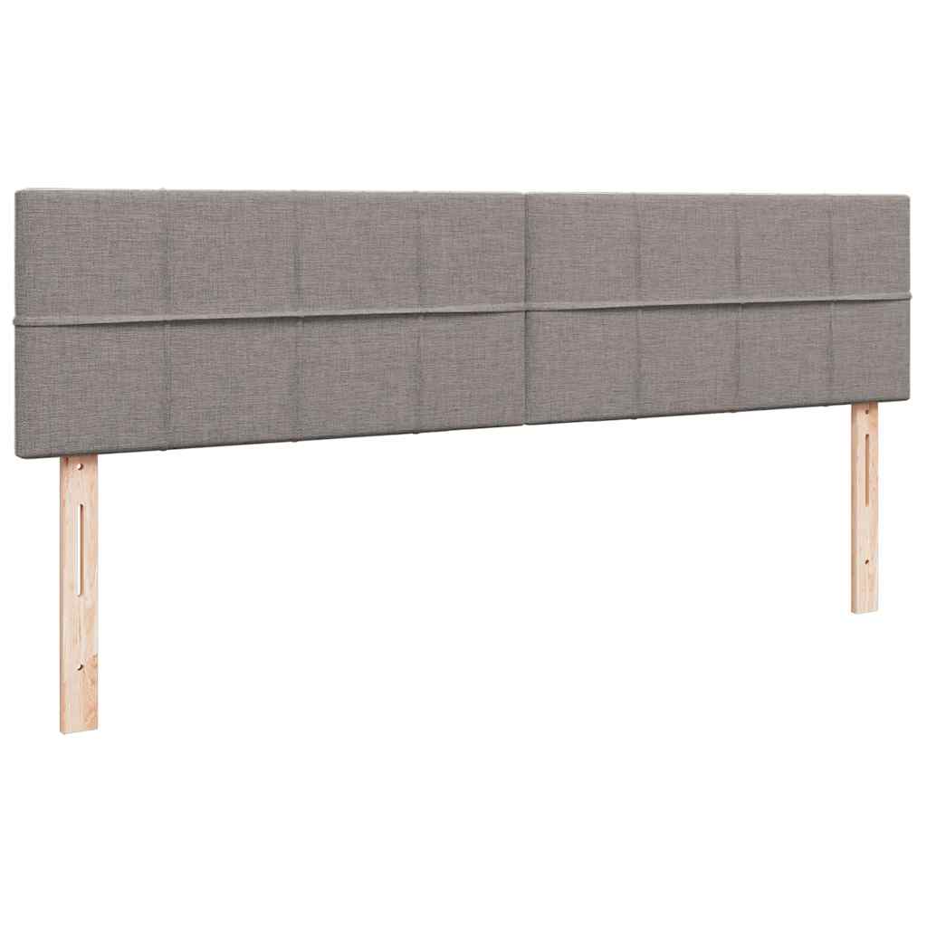 Cadre de lit ottoman avec matelas taupe 200x200cm tissu - XIOS