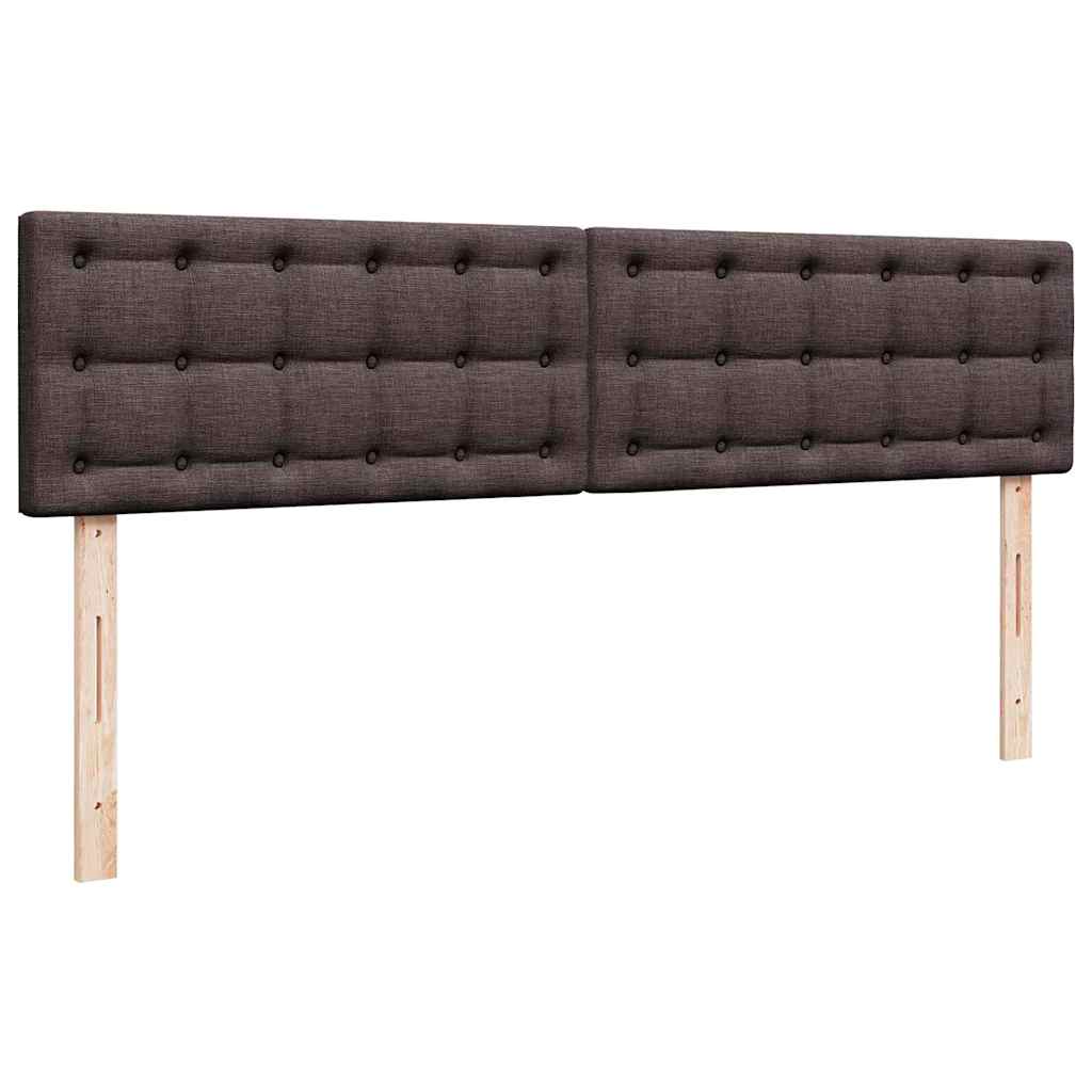 Cadre de lit ottoman avec matelas marron foncé 180x200 cm tissu - XIOS
