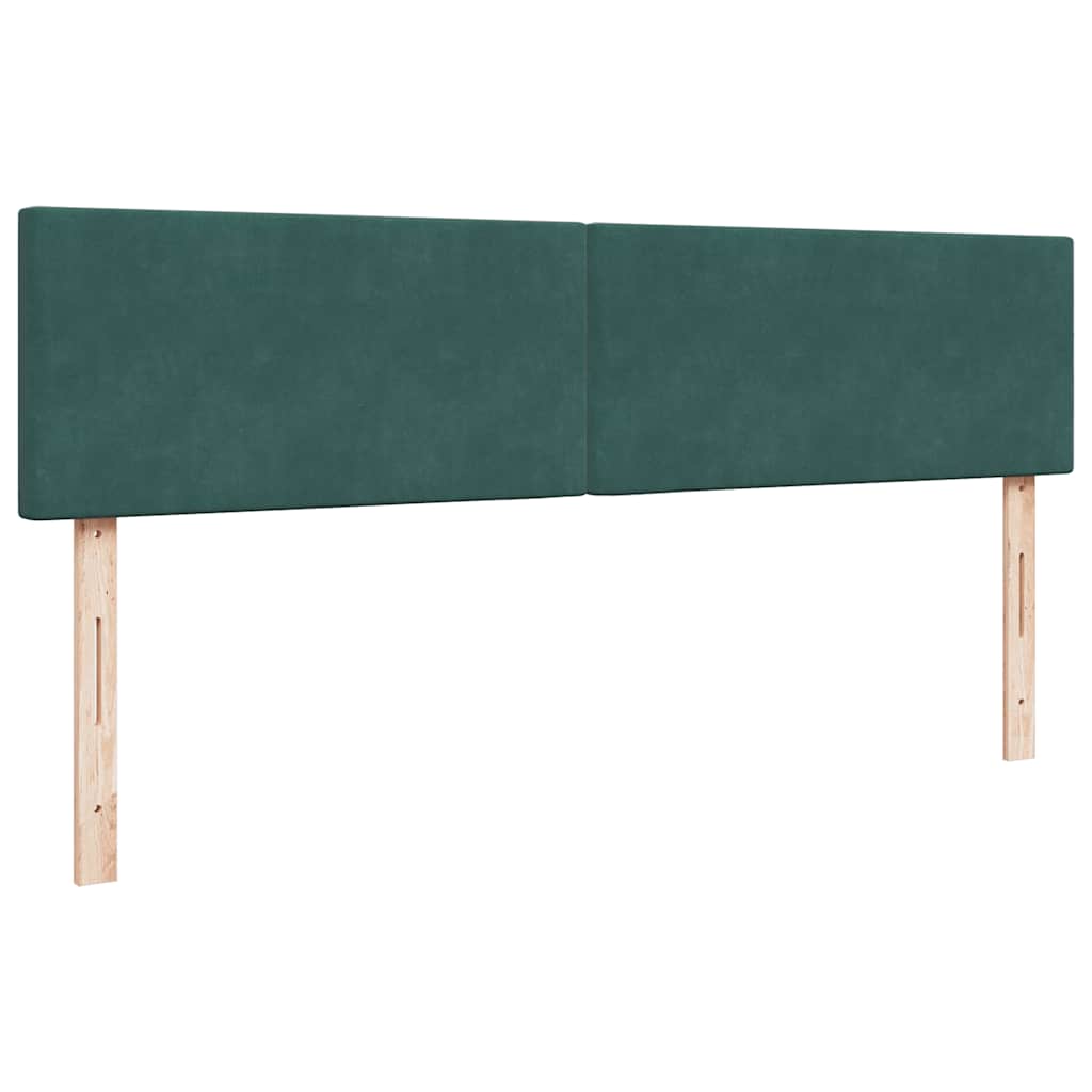 Cadre de lit ottoman avec matelas vert foncé 180x200cm velours - XIOS