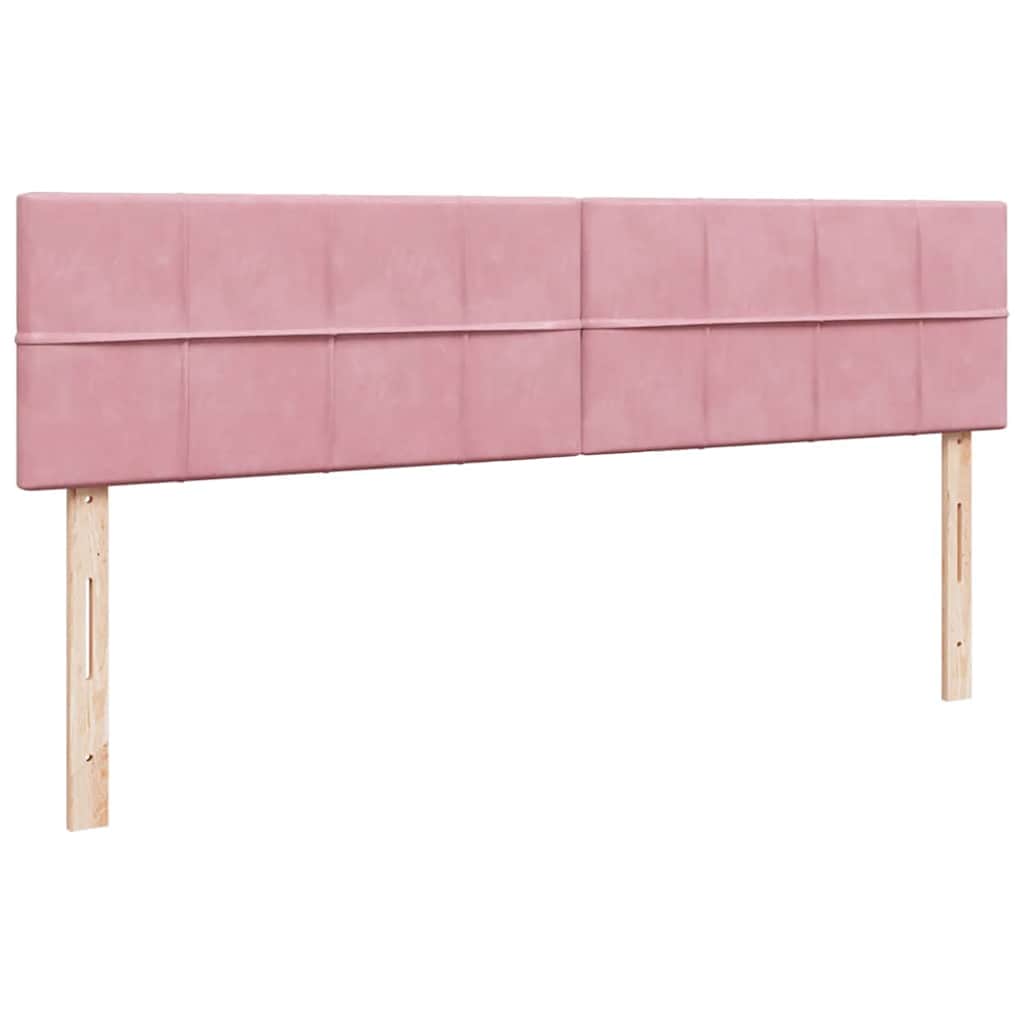 Cadre de lit ottoman avec matelas rose 180x200 cm velours - XIOS