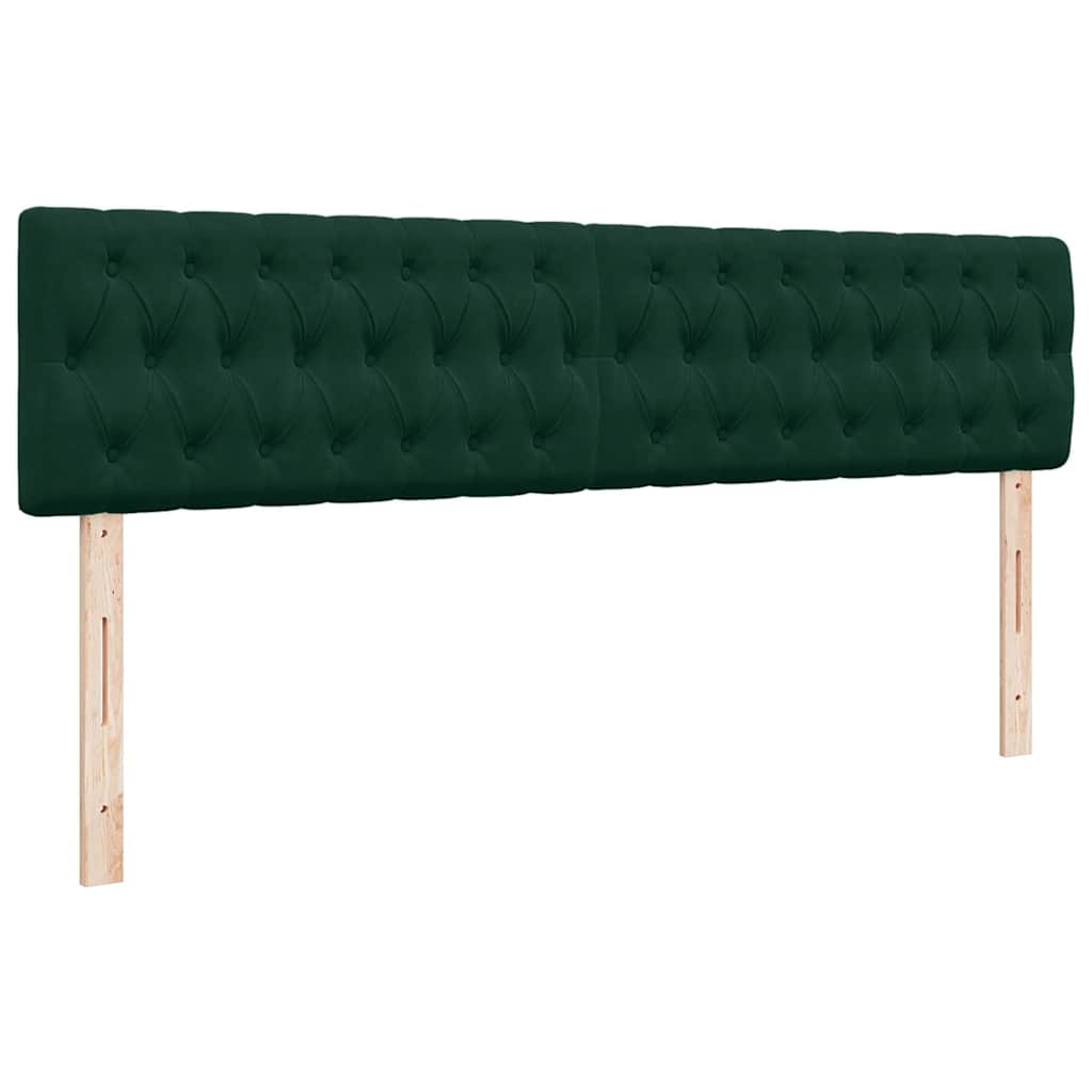 Cadre de lit ottoman avec matelas vert foncé 180x200cm velours - XIOS