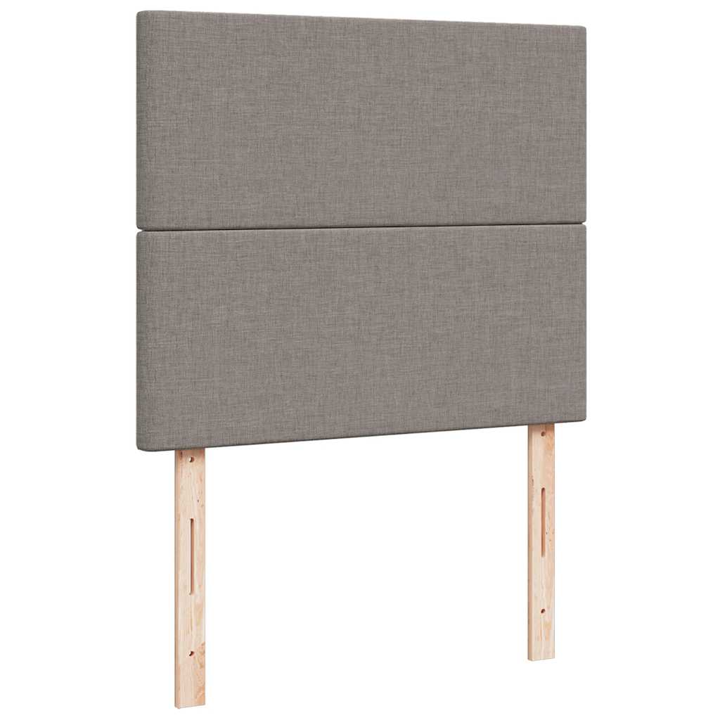 Cadre de lit ottoman avec matelas taupe 120x200 cm tissu - XIOS
