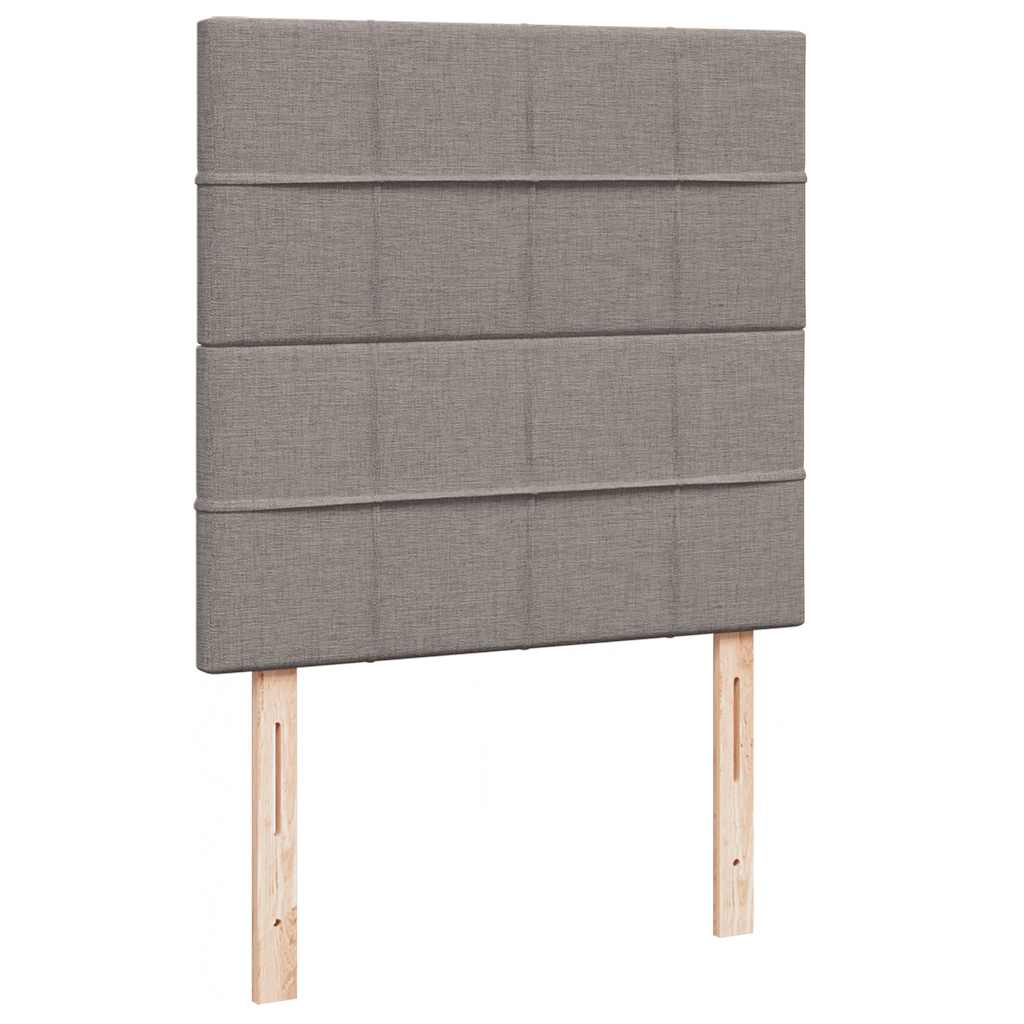 Lit ottoman avec matelas taupe 100x200 cm tissu - XIOS