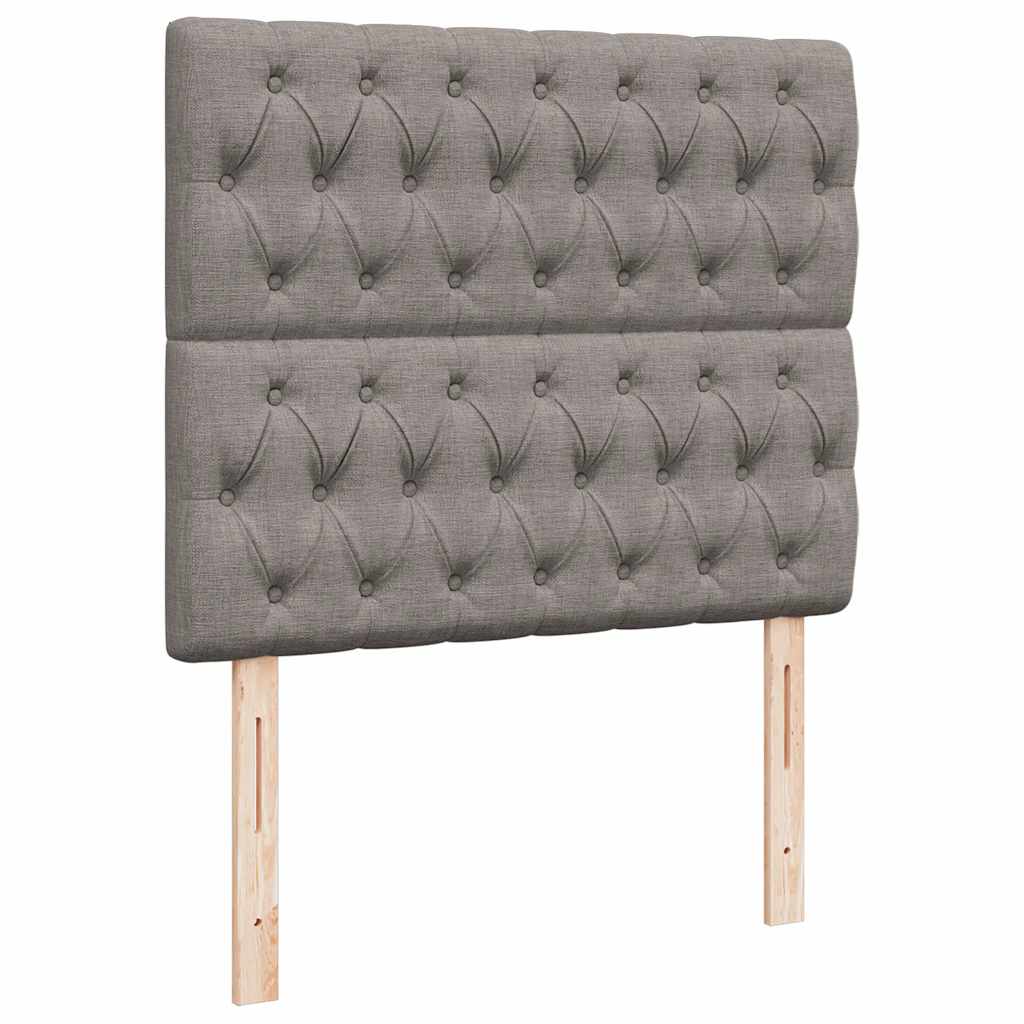 Cadre de lit ottoman avec matelas taupe 120x200 cm tissu - XIOS