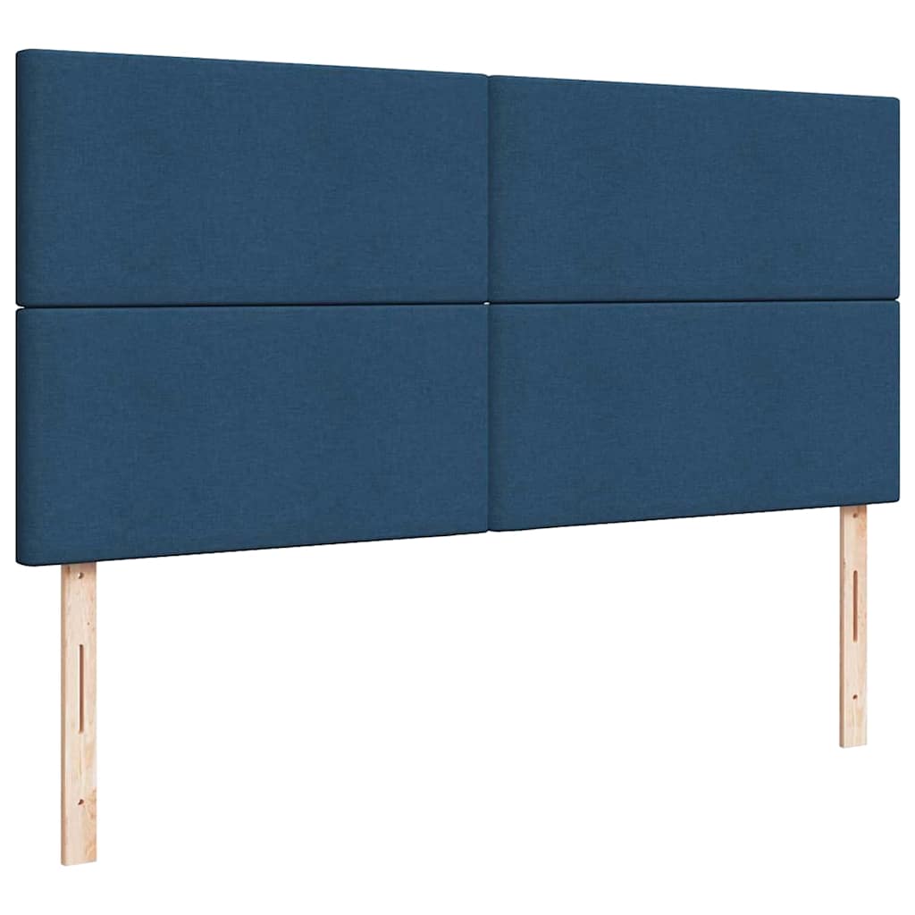 Cadre de lit ottoman avec matelas bleu 180x200 cm tissu - XIOS