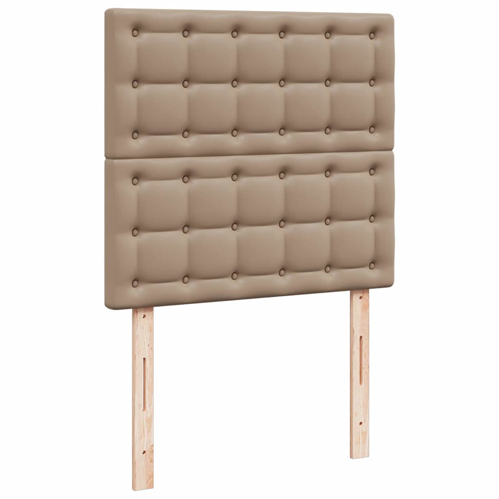 Cadre de lit ottoman et matelas cappuccino 100x200cm similicuir - XIOS