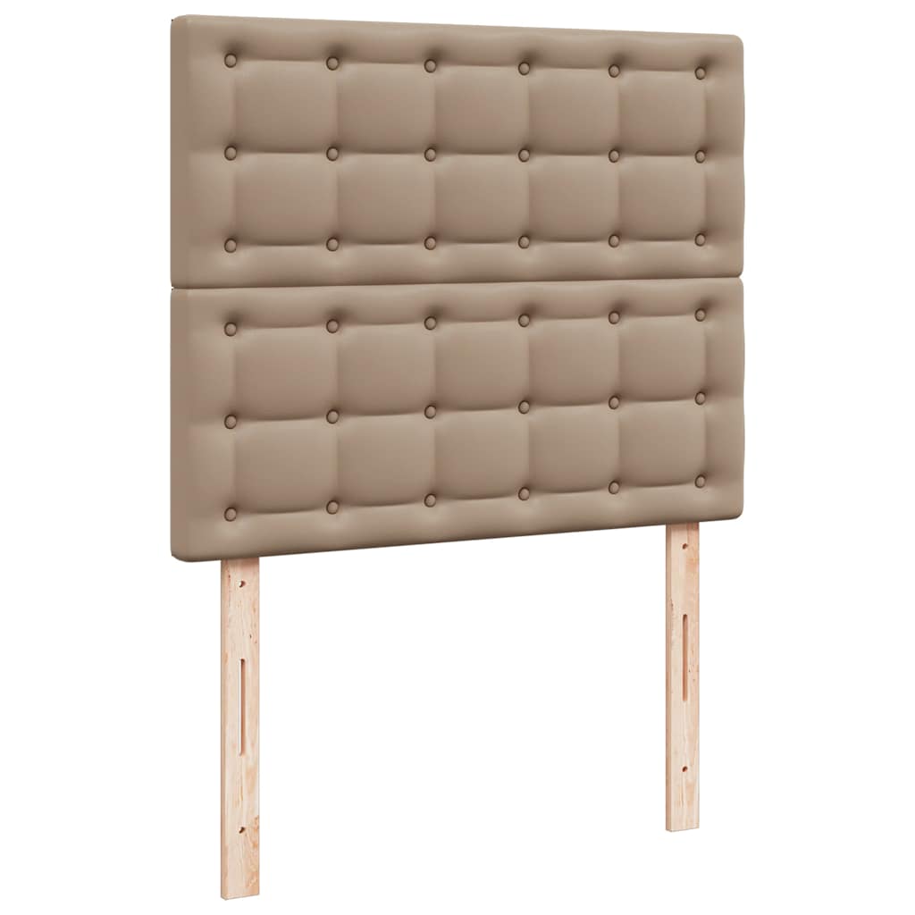 Cadre de lit ottoman et matelas cappuccino 120x190cm similicuir - XIOS