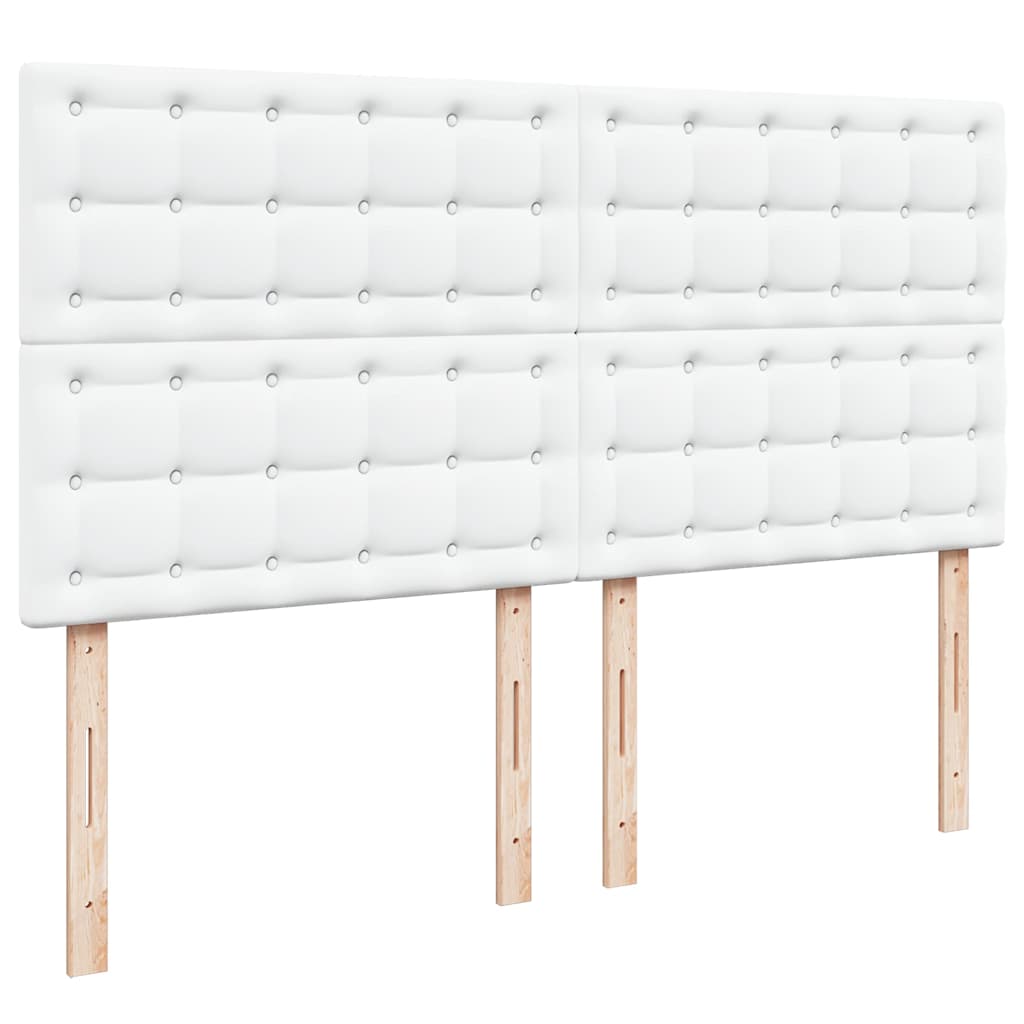 Cadre de lit ottoman avec matelas blanc 200x200 cm similicuir - XIOS