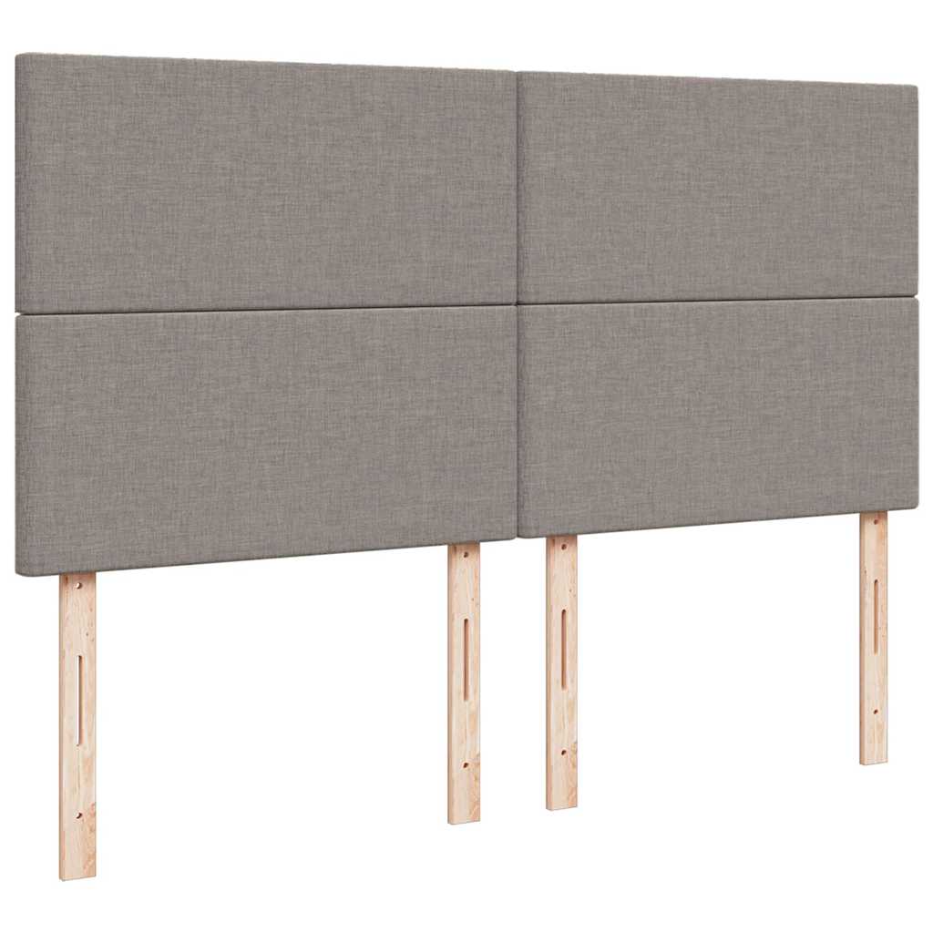 Cadre de lit ottoman avec matelas taupe 160x200 cm tissu - XIOS