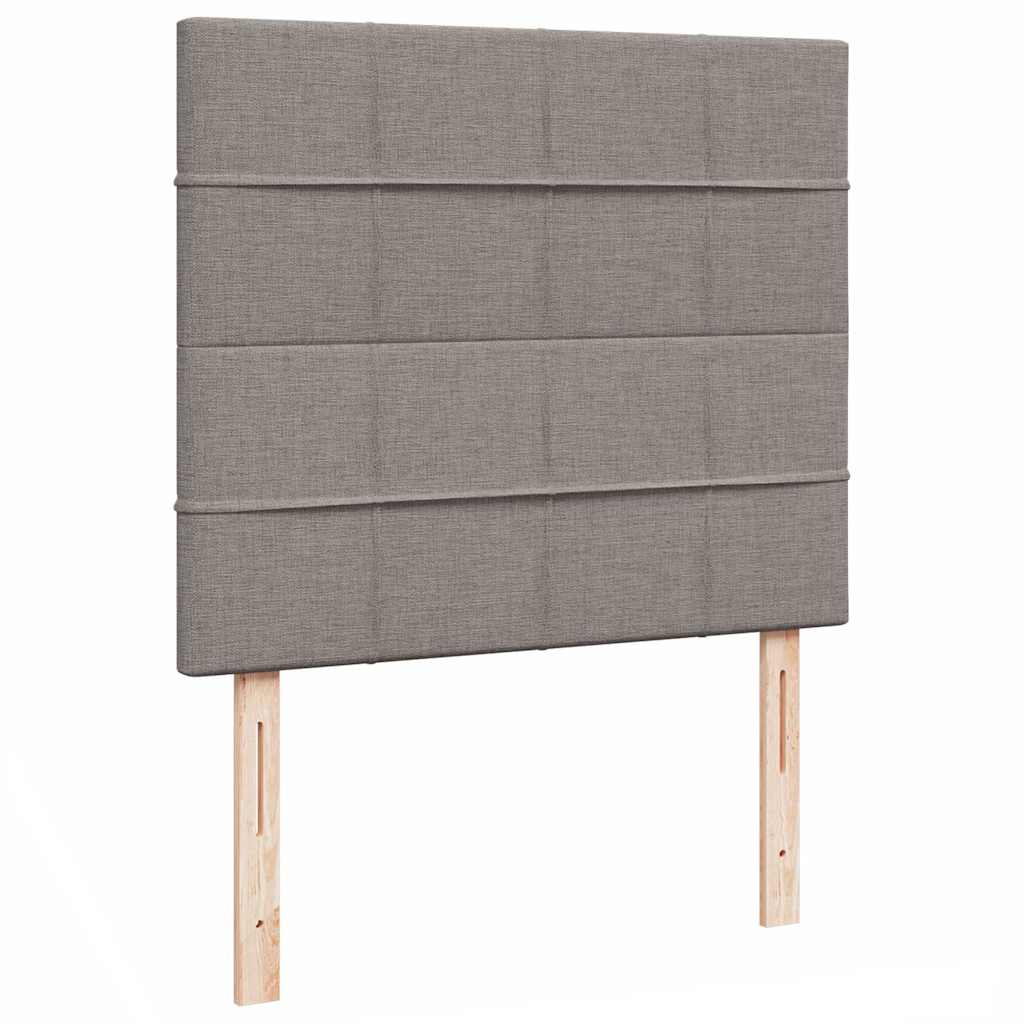 Cadre de lit ottoman avec matelas taupe 120x200 cm tissu - XIOS