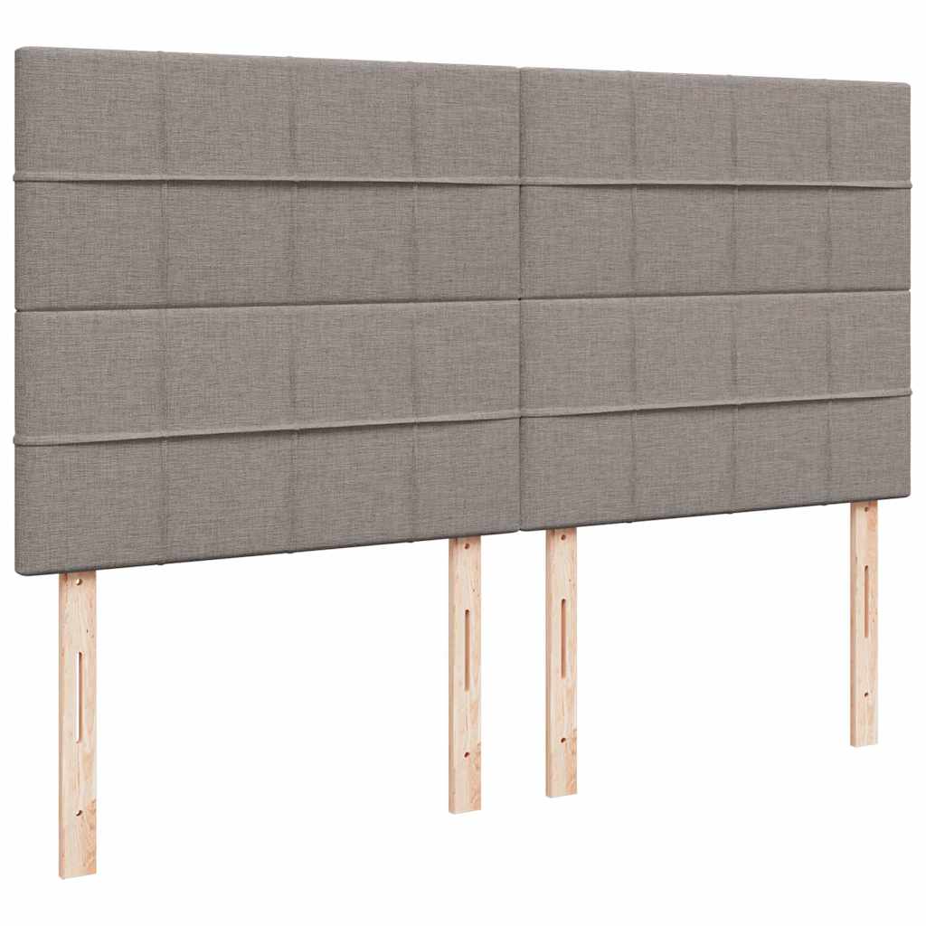 Cadre de lit ottoman avec matelas taupe 200x200cm tissu - XIOS