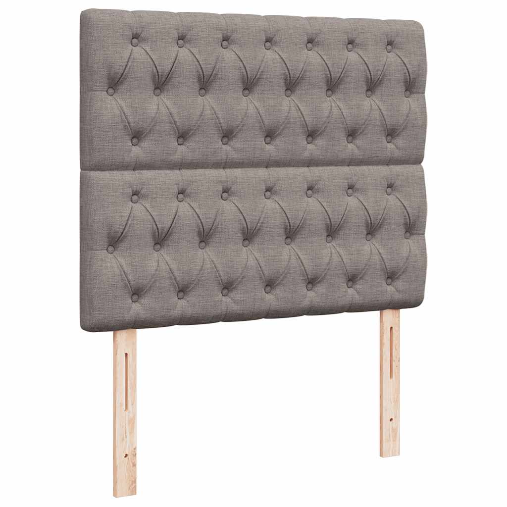 Cadre de lit ottoman avec matelas taupe 120x200 cm tissu - XIOS