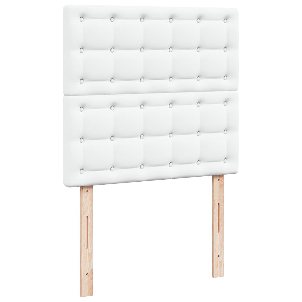 Cadre de lit ottoman et matelas blanc pur 200x200cm similicuir - XIOS