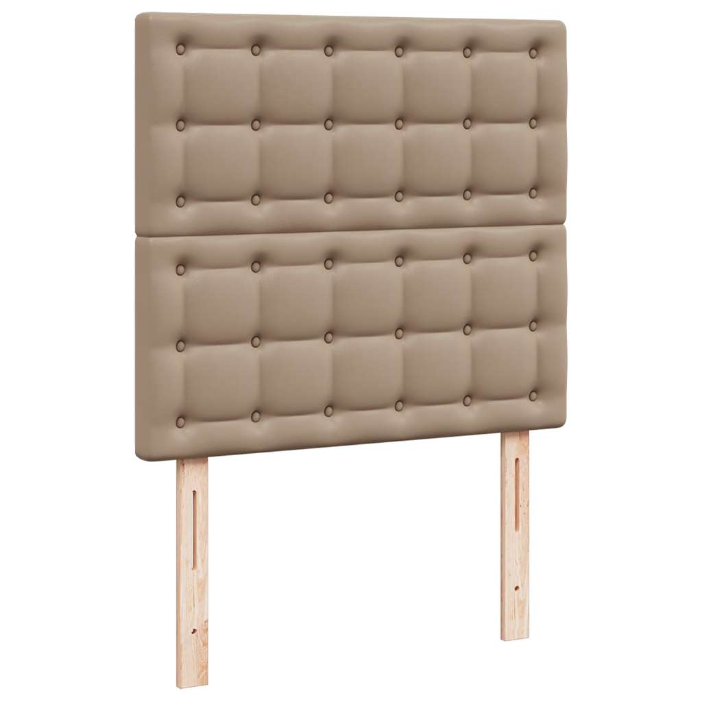 Cadre de lit ottoman et matelas cappuccino 200x200cm similicuir - XIOS