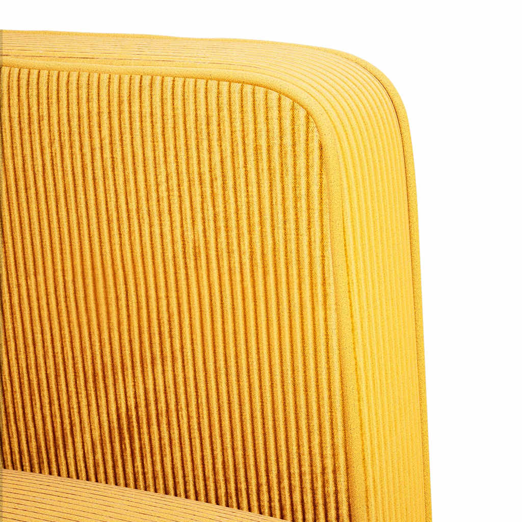 Canapé-chaise accoudoirs jaune foncé 54 cm tissu velours côtelé - XIOS