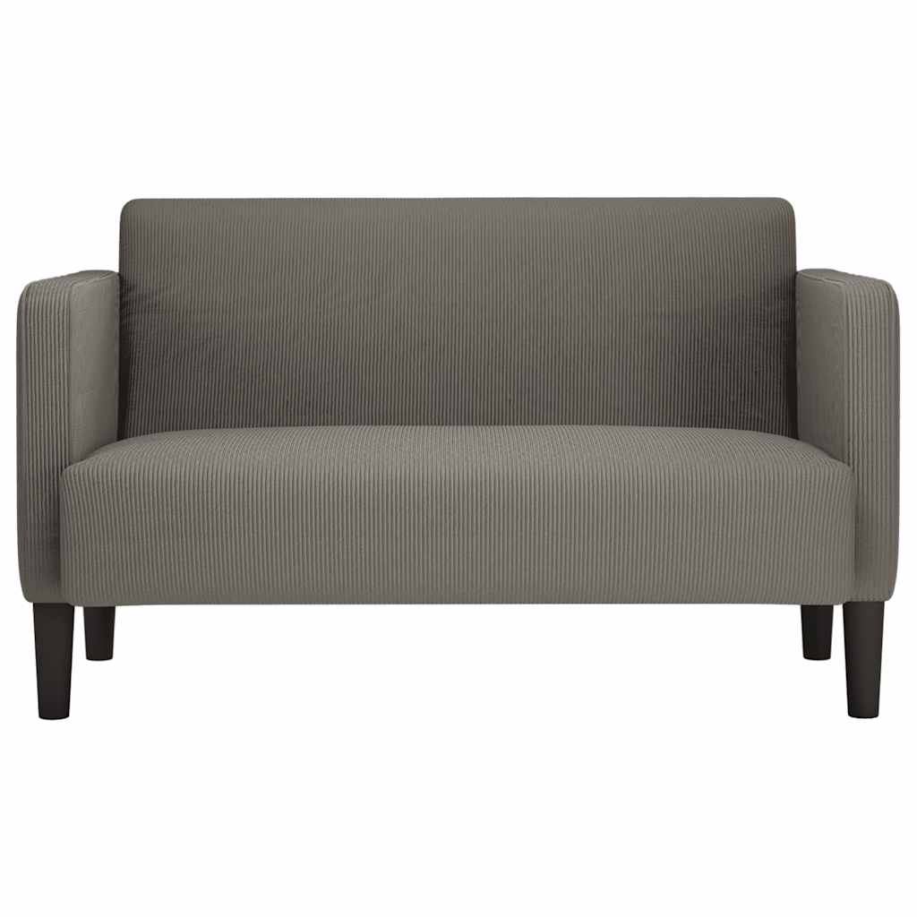 Canapé causeuse gris clair 109 cm tissu velours côtelé - XIOS