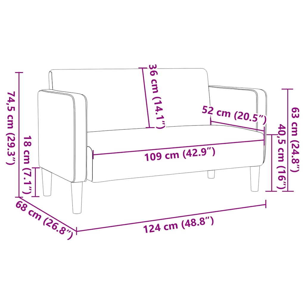 Canapé causeuse gris clair 109 cm tissu velours côtelé - XIOS