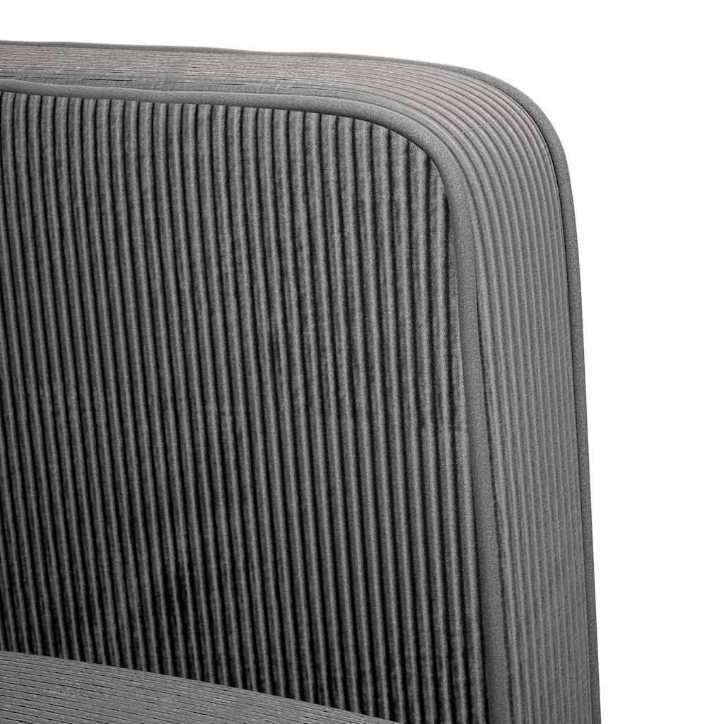 Canapé causeuse gris foncé 109 cm tissu velours côtelé - XIOS