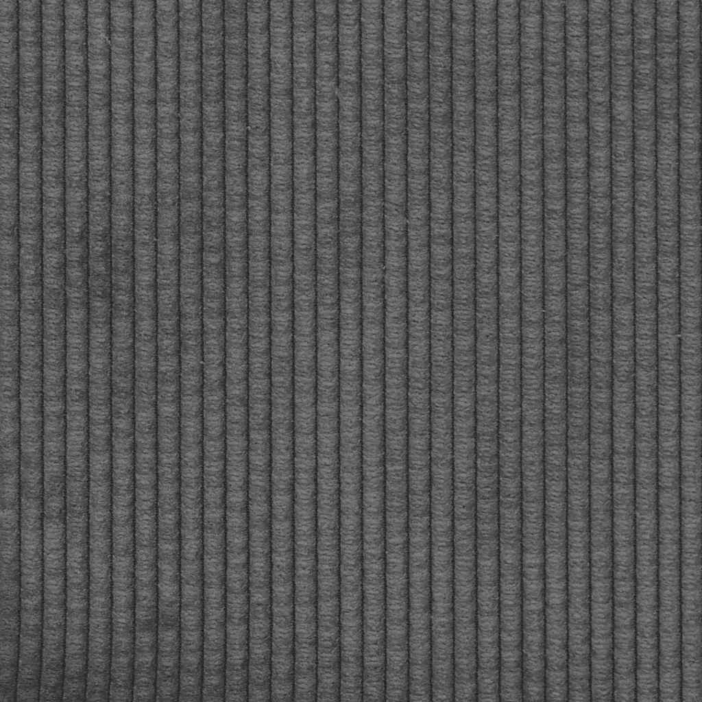 Canapé causeuse gris foncé 109 cm tissu velours côtelé - XIOS