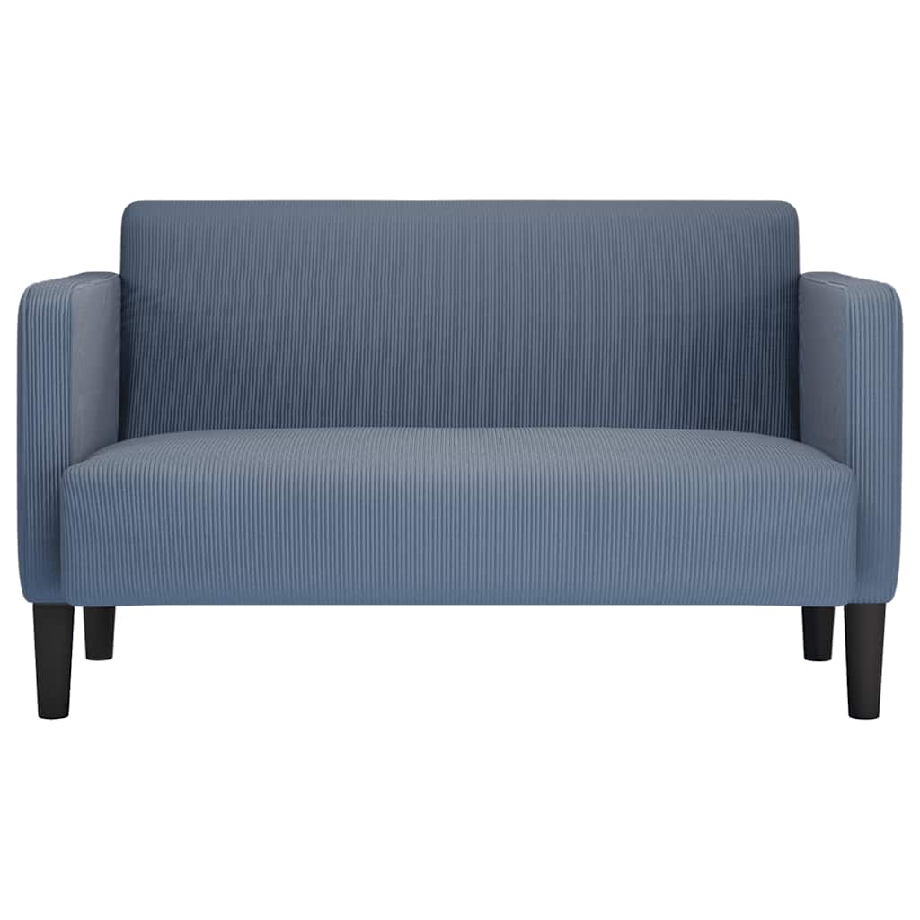 Canapé causeuse bleu 109 cm tissu velours côtelé - XIOS