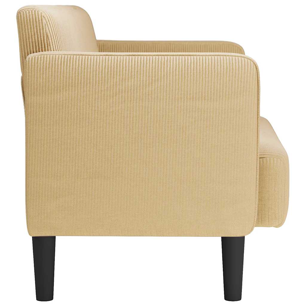 Canapé causeuse gris-vert 109 cm tissu velours côtelé - XIOS