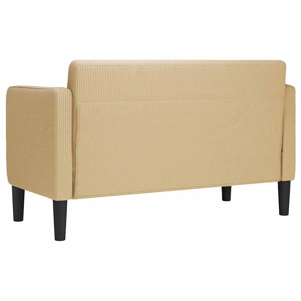 Canapé causeuse gris-vert 109 cm tissu velours côtelé - XIOS