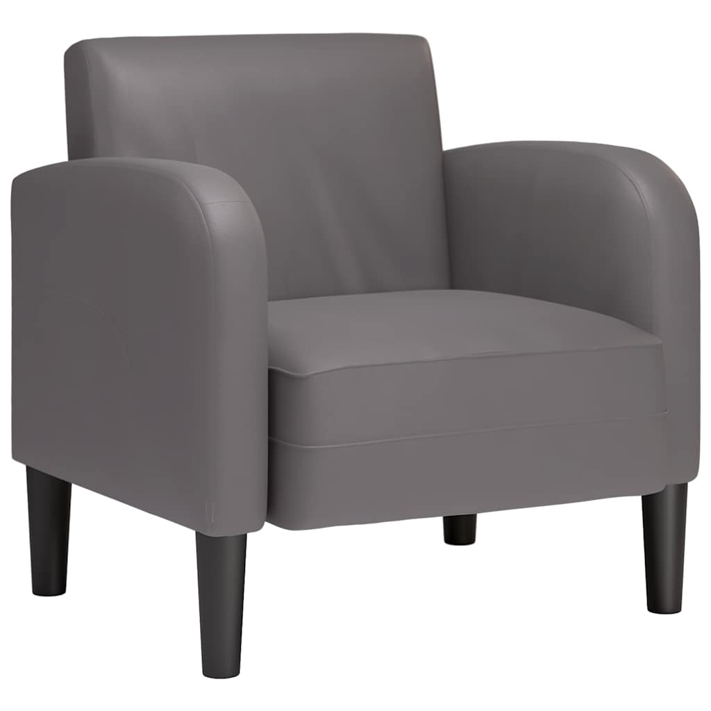 Chaise de canapé avec accoudoirs gris 54 cm similicuir - XIOS