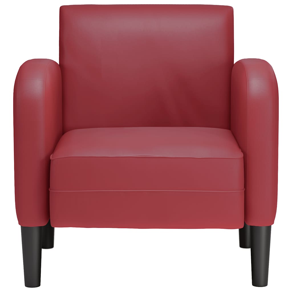 Chaise de canapé et accoudoirs rouge bordeaux 54 cm similicuir - XIOS