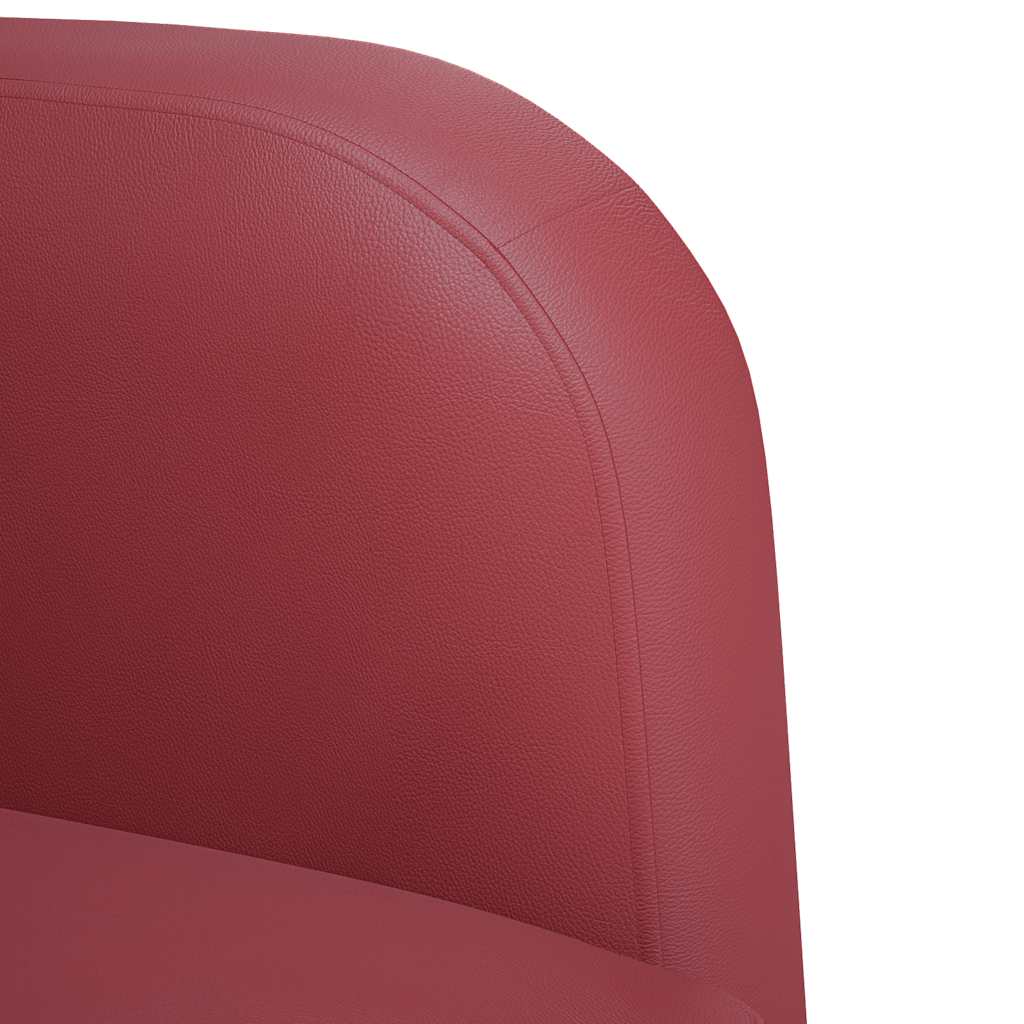 Chaise de canapé et accoudoirs rouge bordeaux 54 cm similicuir - XIOS