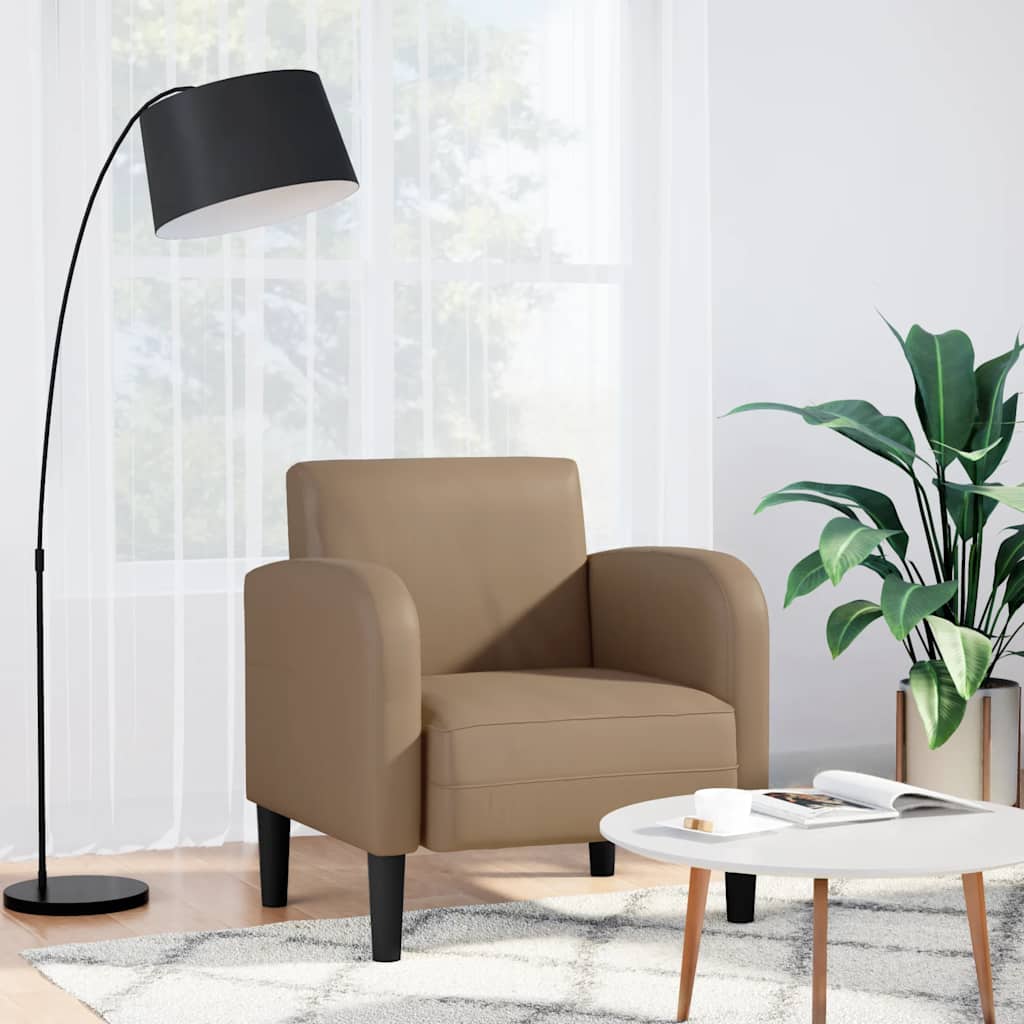 Chaise de canapé avec accoudoirs cappuccino noir 54 cm - XIOS