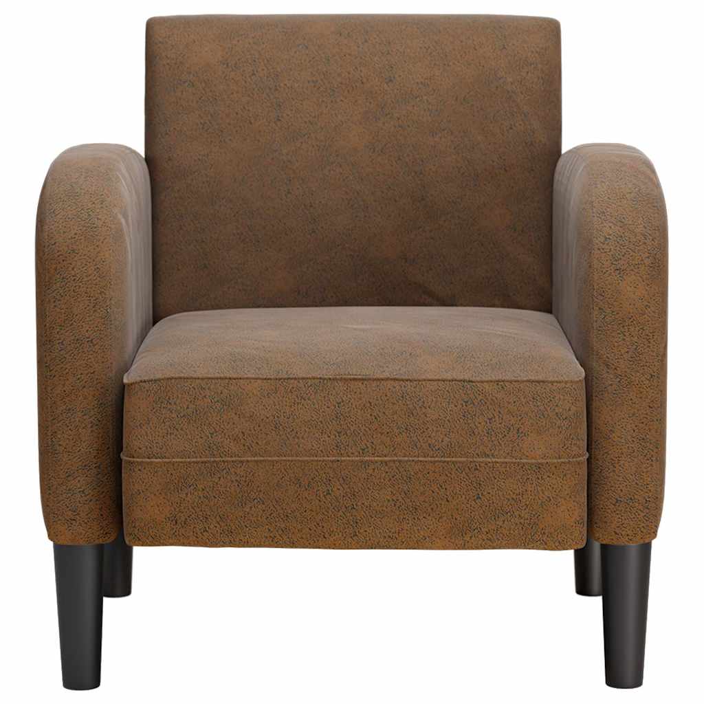 Chaise de canapé avec accoudoirs marron 54 cm similicuir - XIOS