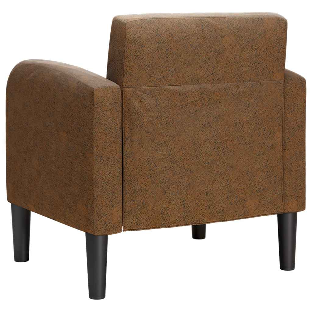 Chaise de canapé avec accoudoirs marron 54 cm similicuir - XIOS