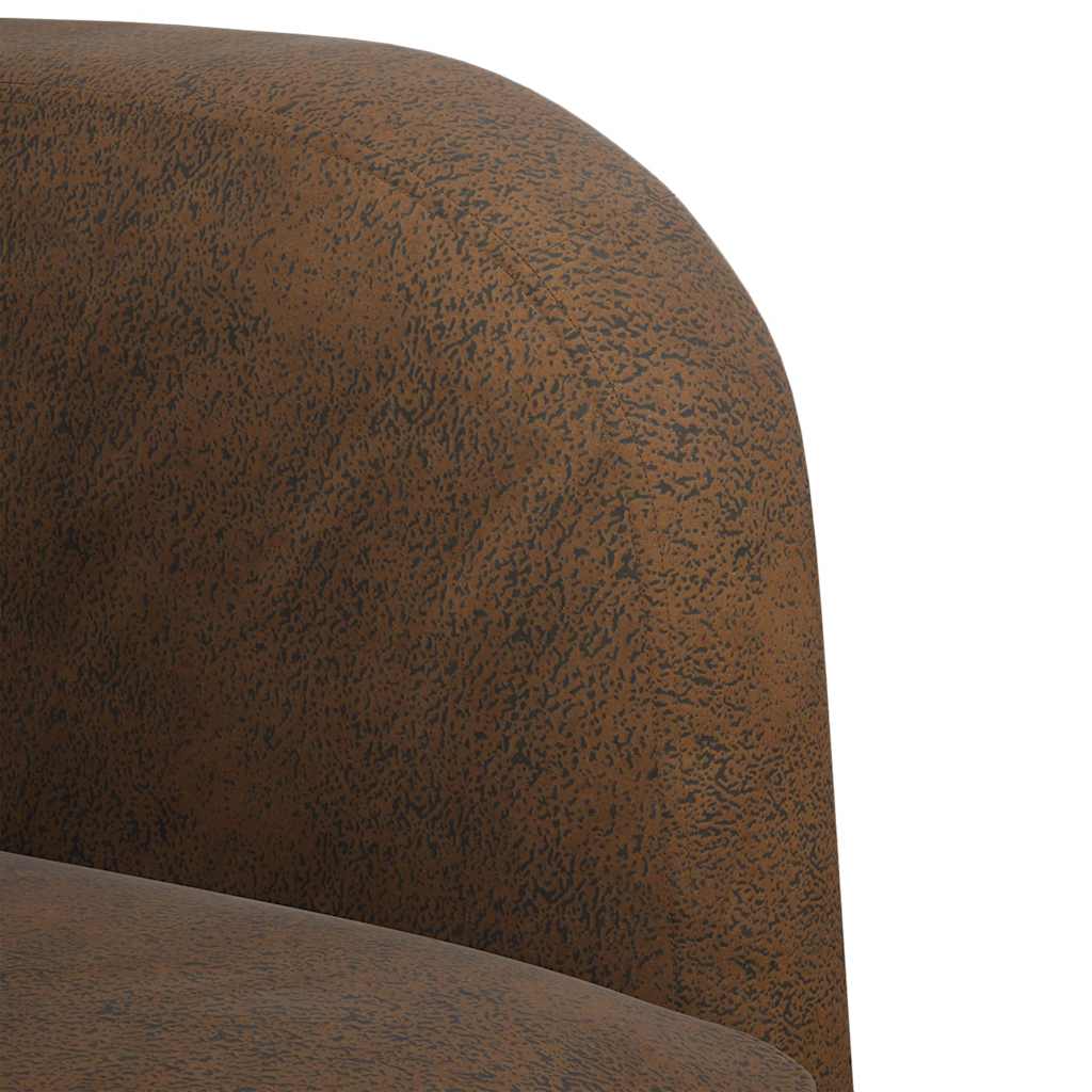 Chaise de canapé avec accoudoirs marron 54 cm similicuir - XIOS