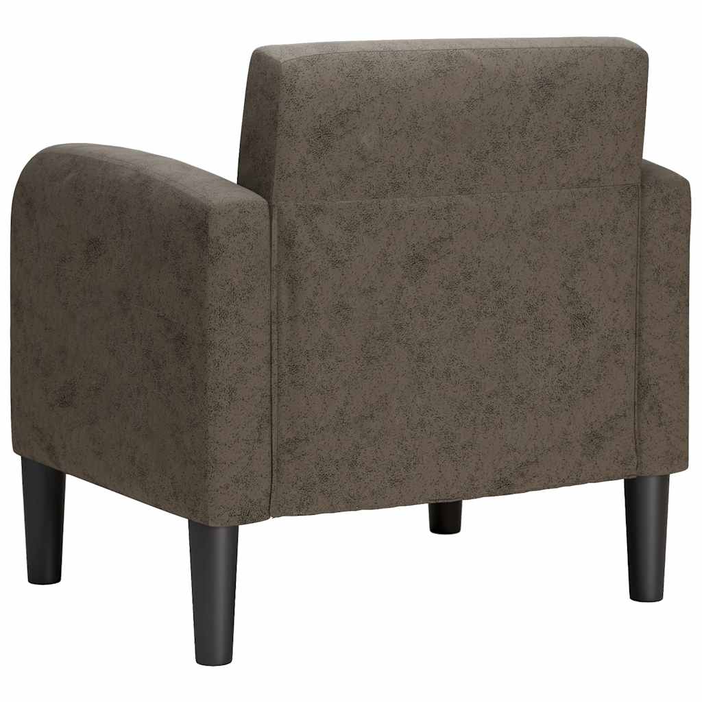 Chaise de canapé avec accoudoirs gris foncé 54 cm similicuir - XIOS