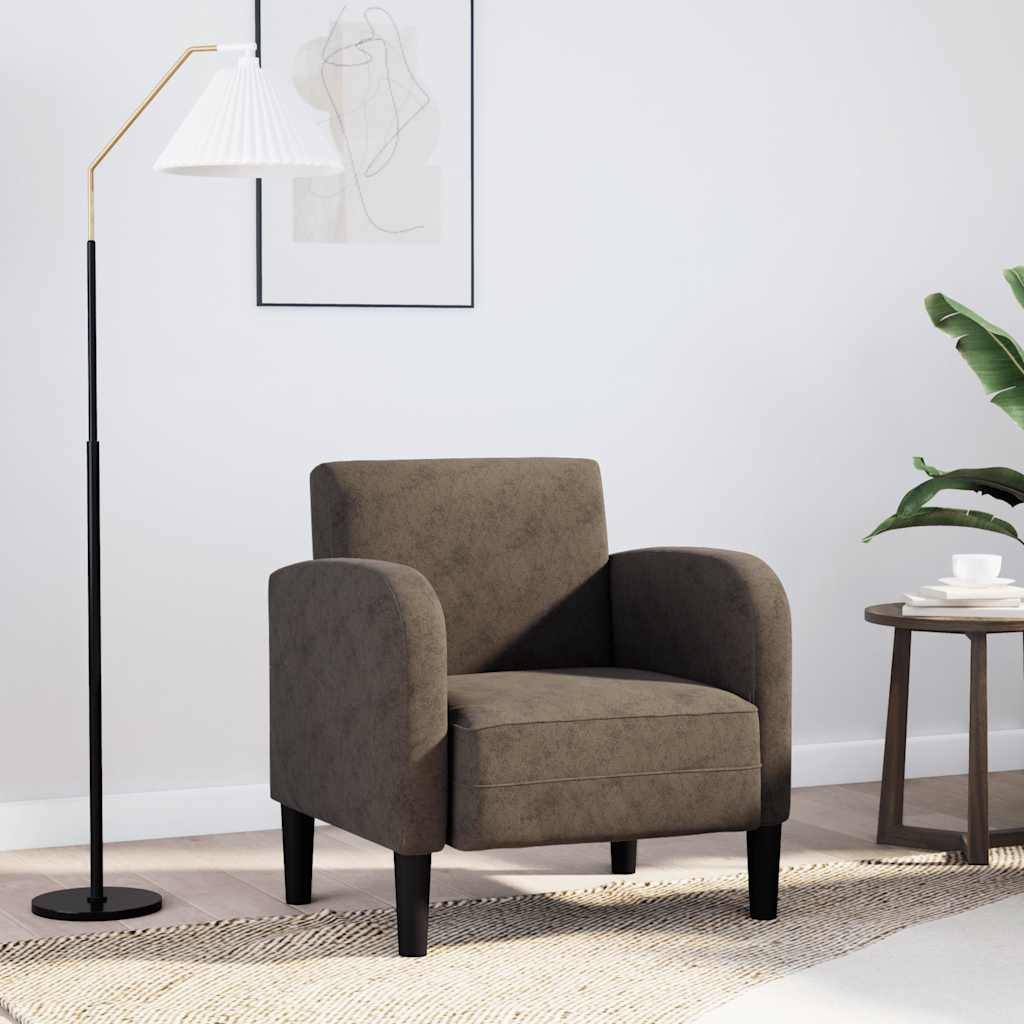 Chaise de canapé avec accoudoirs gris foncé 54 cm similicuir - XIOS