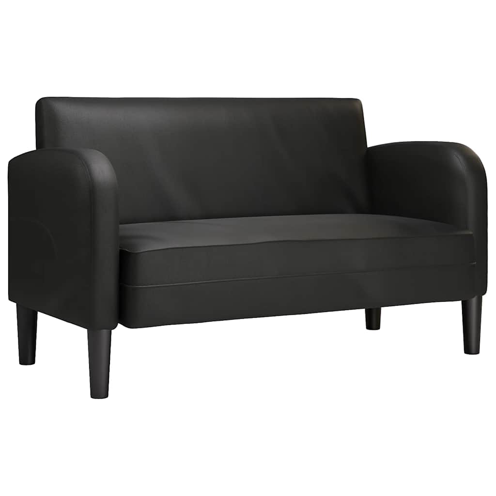 Canapé causeuse noir 110 cm similicuir - XIOS