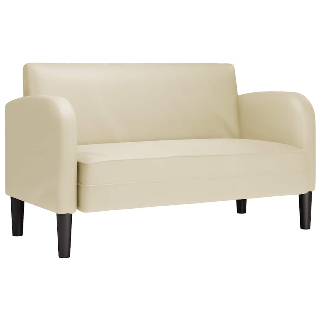 Canapé causeuse crème 110 cm similicuir