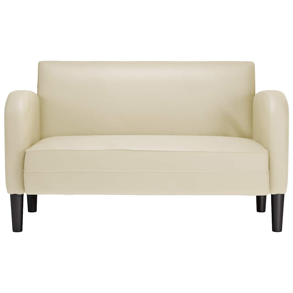 Canapé causeuse crème 110 cm similicuir - XIOS