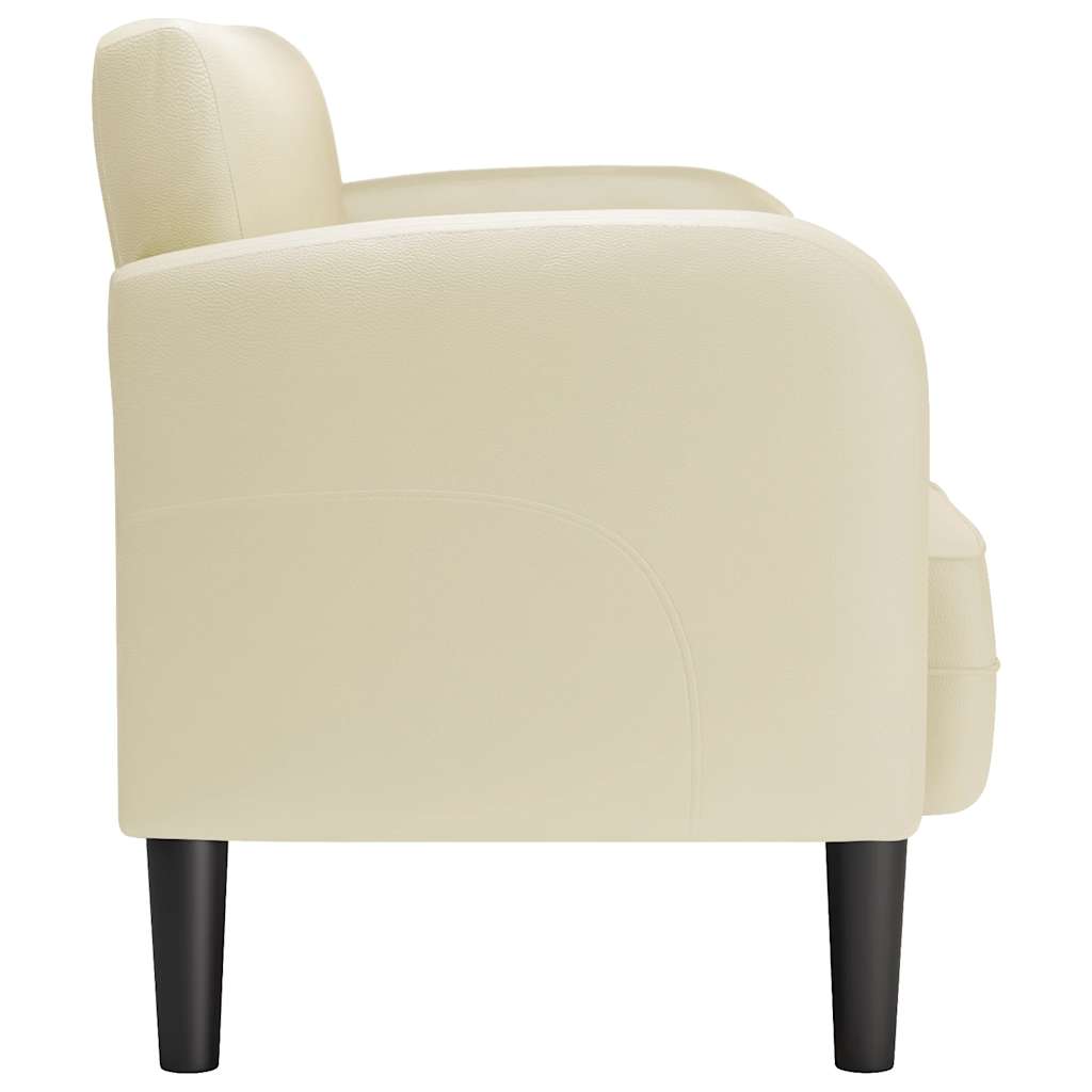 Canapé causeuse crème 110 cm similicuir - XIOS