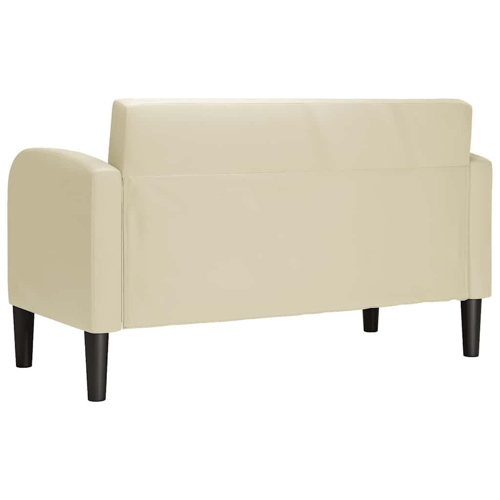 Canapé causeuse crème 110 cm similicuir - XIOS